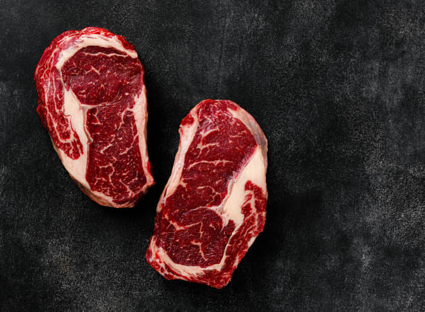 Ribeye raw meat beef steak