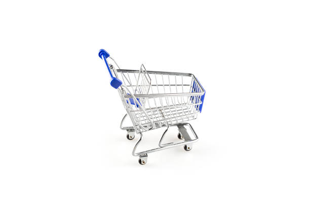 istock Shopping cart on white background 1396456912