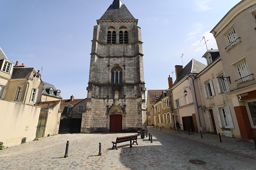 Saint Martial church, exterior view, town of Chateauroux, department of Indre, France
