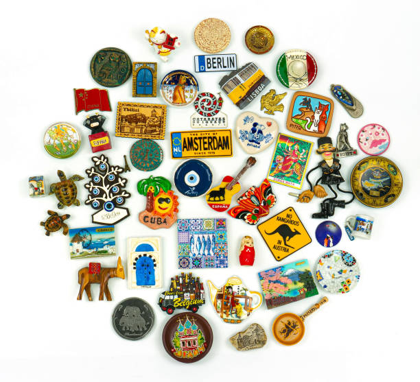 istock Souvenirs From Around The World On A White Background. 1396458942