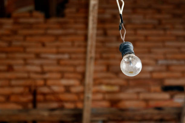 old lamp wired in socket at home old house