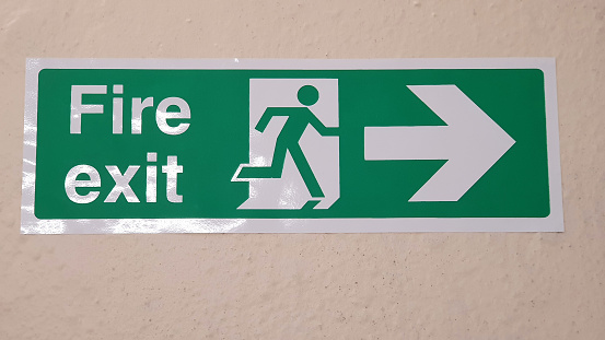 Fire exit sign