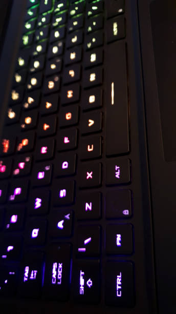 istock Close up of a RGB gaming keyboard 1396469168