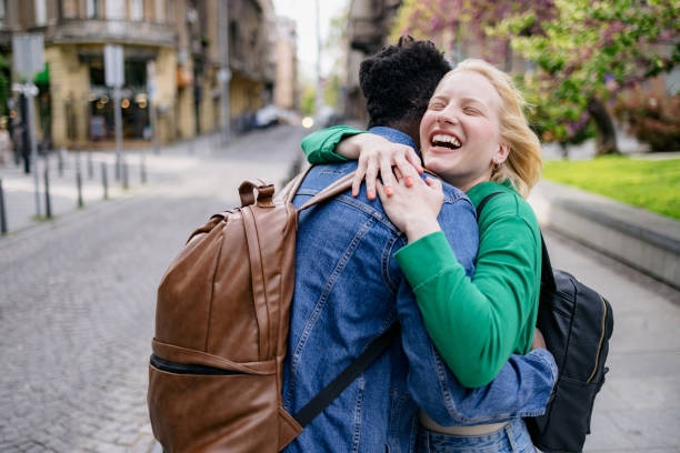 istock Diverse couple on a date together 1396475146