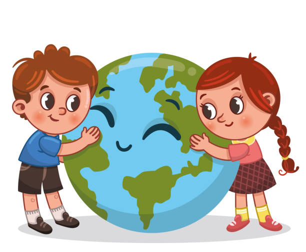 Cartoon Of The Earth Day Kid Illustrations, Royalty-Free Vector Graphics &  Clip Art - iStock