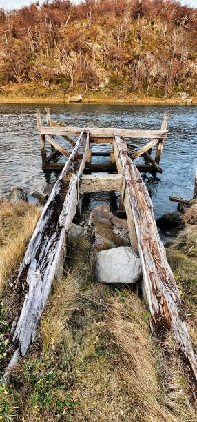 istock Abandoned  wooden  pier 1396475650