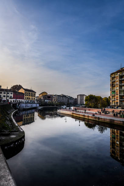 istock Sunset Above Po River In Milan, Italy 1396476178