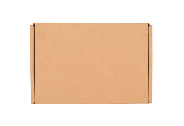 Top view brown cardboard box isolated on white background with clipping path. Suitable for packaging. Top view brown cardboard box isolated on white background with clipping path. Suitable for packaging. cardboard box stock pictures, royalty-free photos & images