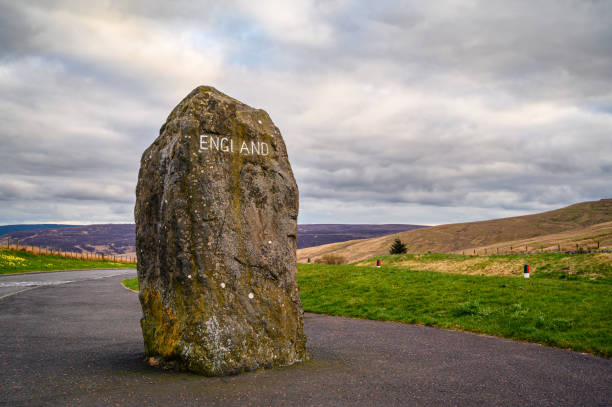At Carter Bar In the borderlands section of the Northumberland 250, a scenic road trip though Northumberland with many places of interest along the route