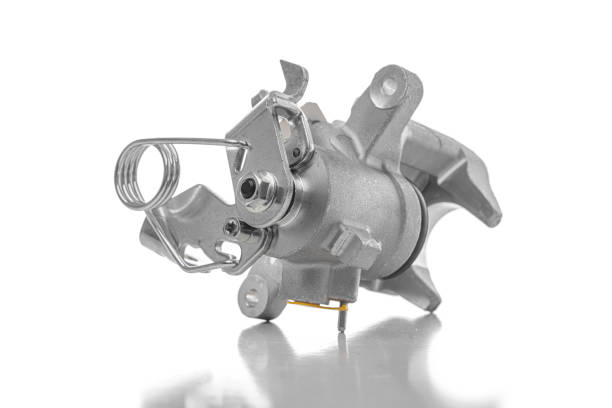 istock Car rear brake caliper isolated on white background. 1396478964