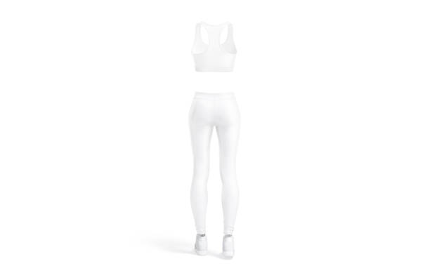 istock Blank white women sport uniform mockup, back view 1396481820