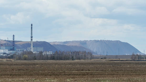 istock Koper for raising ore. Mine buildings. Technology to extract the mineral from underground. Mining. Potassium salt. 1396483085