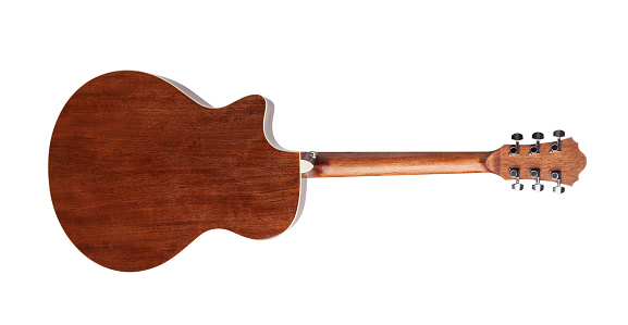 Acoustic guitar. Photo with clipping path.