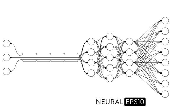 Vector Illustration Of The Representation Of A Neural Network Stock  Illustration - Download Image Now - iStock