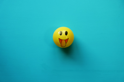 Emoji on blue background