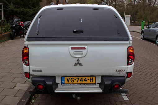Backside View Mitsubishi L200 Car At Amsterdam The Netherlands 28-3-2022