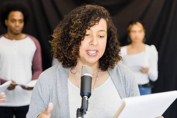 istock Close up of woman auditioning 1396502739