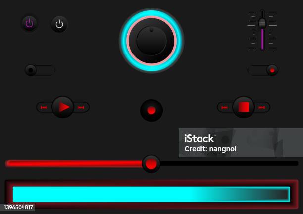 Volume Control Ui Design Music Player Interface Or Modern Audio Ui Sound Volume Control ...