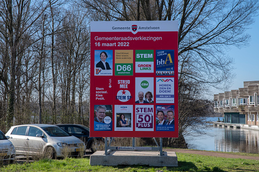 Billboard Elections At Amstelveen The Netherlands 4-3-2022