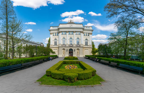 Warsaw, Poland - May 01, 2022: Beautiful baroque building of the University of Warsaw. State educational establishment in Poland