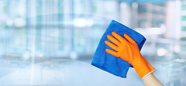 The concept of cleaning services and window washing.