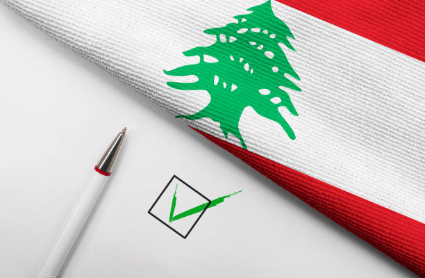 istock Flag of Lebanon and check mark 1396519266