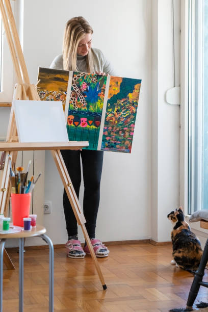 istock Female Artist Working at home 1396522754