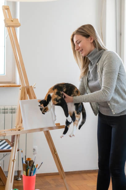 istock Female Artist Working at home 1396522801