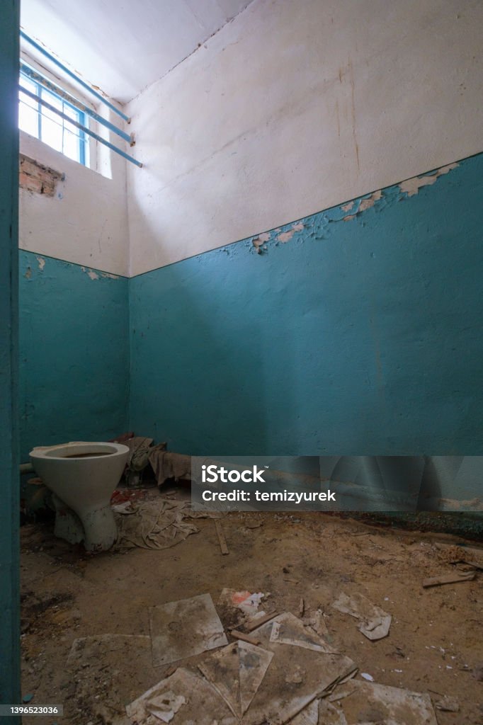 Abandoned Toilet Toilet of abandoned apartment in Pripyat, Chernobyl Exclusion Zone, Ukraine Abandoned Stock Photo