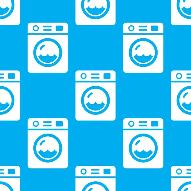 Vector illustration of Washing Machine Pattern Silhouette