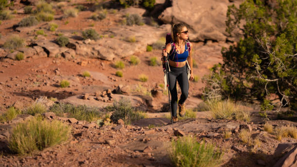 istock Female hiking in Moab park 1396531919