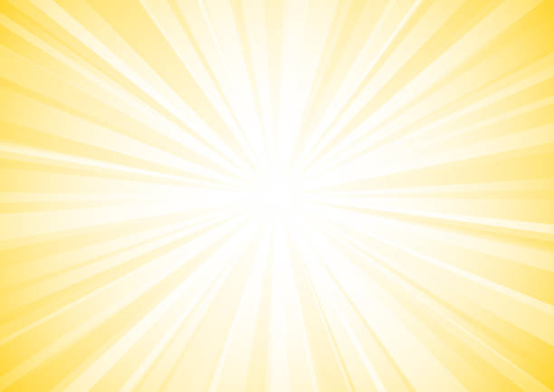 Yellow shining light vector art illustration