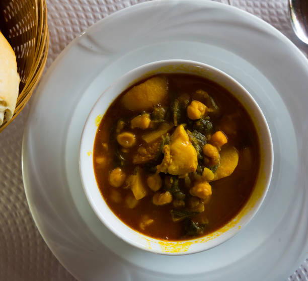 istock Top view of stew from chard with garbanzo 1396534474