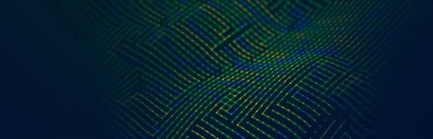 istock Abstract digital background. Big data stream. The concept of science, technology, business, space. 3d rendering 1396545344