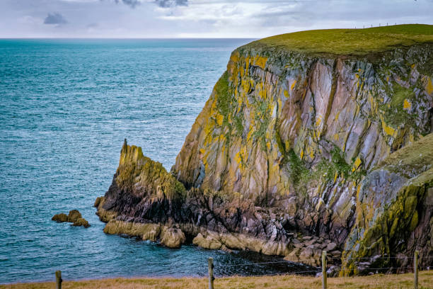 Mull of Galloway Rocky Seascape Beautiful Sea View at Mull of Galloway rocky coast Galloway Hills stock pictures, royalty-free photos & images