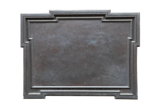 istock Big old marble plaque with copy space isolated 1396550975