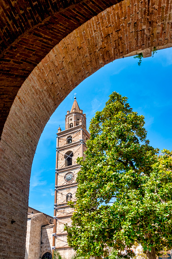 Bell tower of the Teramo Cathedral, Italy