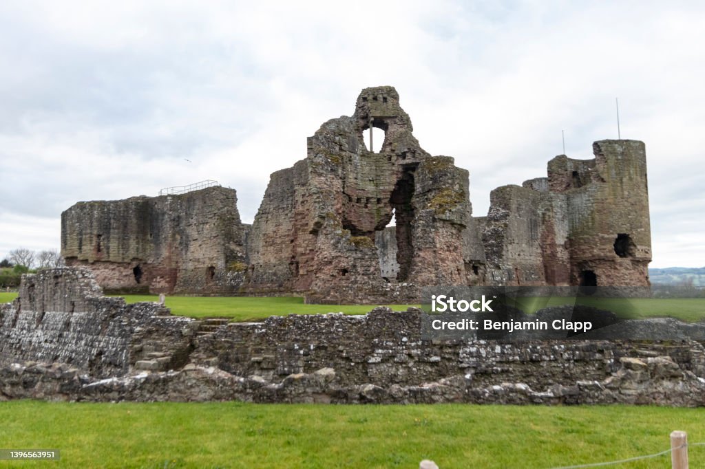 Rhuddlan Castle North view of Rhuddlan Castle, erected in 1277 next to the River Clwyd Ancient Stock Photo