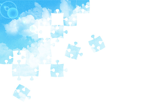 Blue sky puzzle.