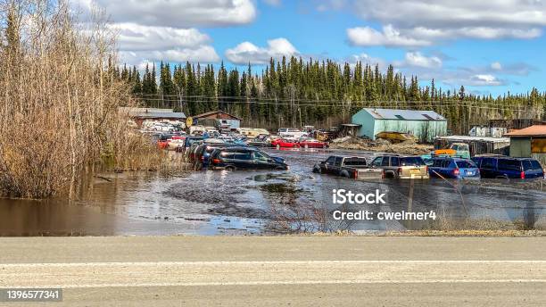 Flooding In Glennallen Alaska Stock Photo - Download Image Now - Alaska - US State, Flood, Storm