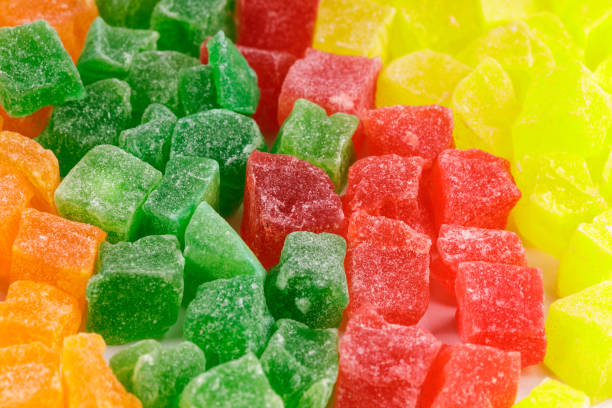 istock multi-colored candied fruits in a circle plan. sweet dessert 1396578550
