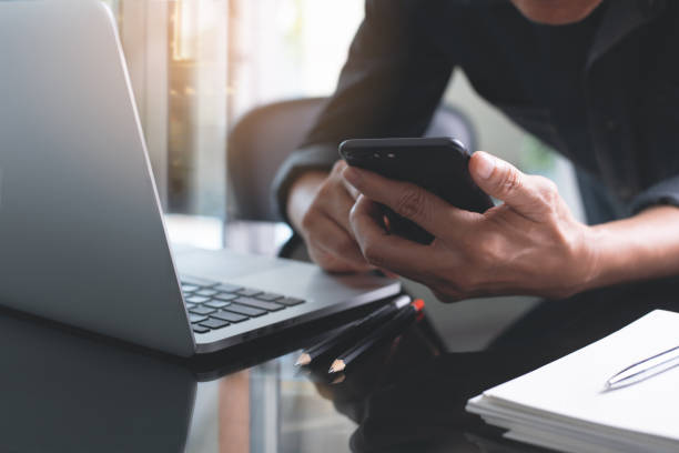 istock Casual business man working at office 1396580762