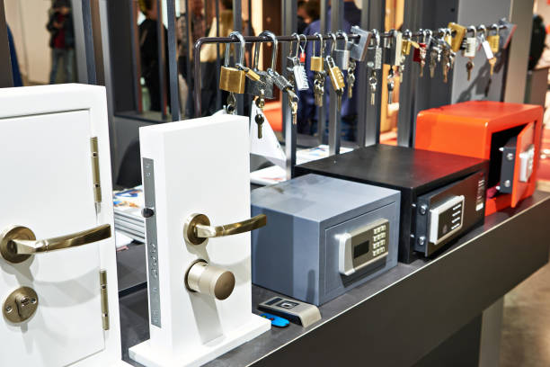 istock Metal safes at exhibition 1396585727