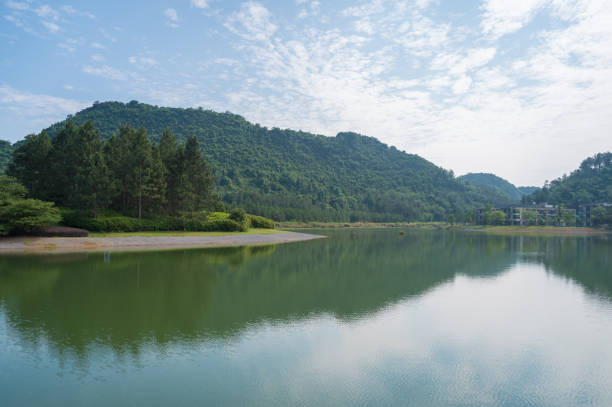 istock Beautiful lake and mountains natural scenery 1396590017