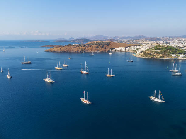 istock Aerial view of Bodrum Harbor in Turkey 1396602446