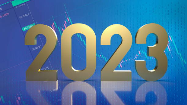 istock number 2023 gold on business background 3d rendering 1396608412