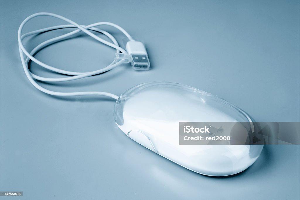 Mouse Mouse transparent in blue glow. Abstract Stock Photo