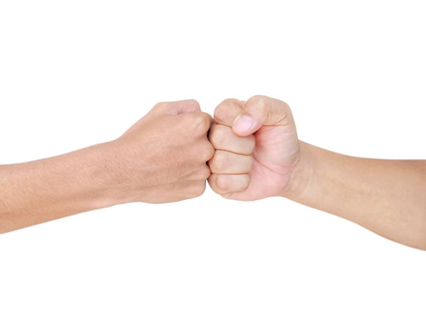istock Man hand isolated on white background 1396614710