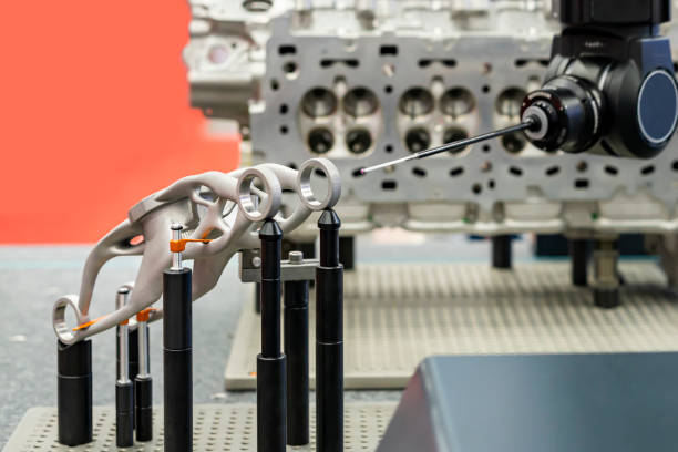 istock automatic coordinate measurement machine (CMM) during inspection automotive or motorcycle part in quality control manufacturing process 1396615016