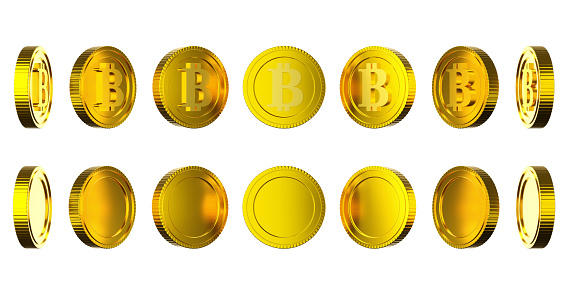 Reminder of Bitcoin Halving 3 days remaining concept. Binary numbers background. 3d Rendering